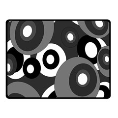 Gray Pattern Fleece Blanket (small) by Valentinaart