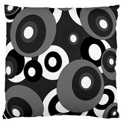 Gray Pattern Large Cushion Case (two Sides) by Valentinaart