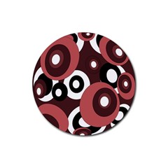 Decorative Pattern Rubber Coaster (round)  by Valentinaart