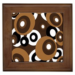 Brown Pattern Framed Tiles by Valentinaart