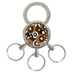 Brown Pattern 3-ring Key Chains by Valentinaart