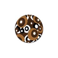 Brown Pattern Golf Ball Marker by Valentinaart