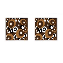 Brown Pattern Cufflinks (square) by Valentinaart