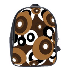 Brown Pattern School Bags(large)  by Valentinaart