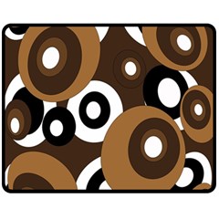 Brown Pattern Fleece Blanket (medium)  by Valentinaart