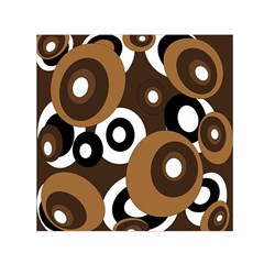 Brown Pattern Small Satin Scarf (square) by Valentinaart