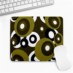 Green Pattern Large Mousepads by Valentinaart