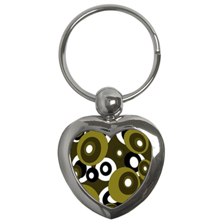 Green pattern Key Chains (Heart) 