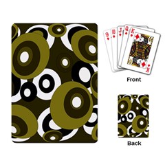 Green Pattern Playing Card by Valentinaart