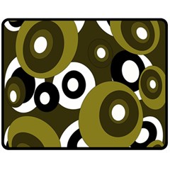 Green Pattern Double Sided Fleece Blanket (medium)  by Valentinaart