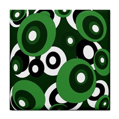 Green Pattern Tile Coasters by Valentinaart