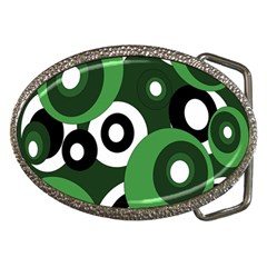 Green Pattern Belt Buckles by Valentinaart