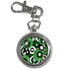 Green Pattern Key Chain Watches by Valentinaart