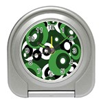 Green pattern Travel Alarm Clocks Front