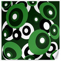 Green Pattern Canvas 20  X 20   by Valentinaart