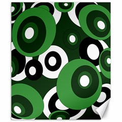 Green Pattern Canvas 20  X 24   by Valentinaart