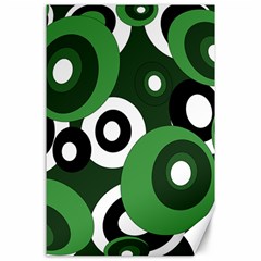 Green Pattern Canvas 24  X 36  by Valentinaart