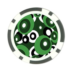 Green Pattern Poker Chip Card Guards (10 Pack)  by Valentinaart