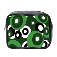 Green Pattern Mini Toiletries Bag 2-side by Valentinaart