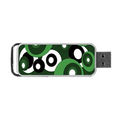 Green Pattern Portable Usb Flash (two Sides) by Valentinaart