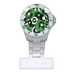 Green Pattern Plastic Nurses Watch by Valentinaart