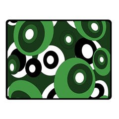 Green Pattern Double Sided Fleece Blanket (small)  by Valentinaart