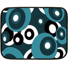 Blue Pattern Fleece Blanket (mini) by Valentinaart