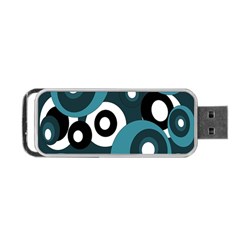 Blue Pattern Portable Usb Flash (two Sides) by Valentinaart