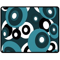 Blue Pattern Double Sided Fleece Blanket (medium)  by Valentinaart