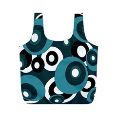 Blue Pattern Full Print Recycle Bags (m)  by Valentinaart