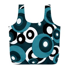 Blue Pattern Full Print Recycle Bags (l)  by Valentinaart