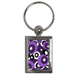 Purple Pattern Key Chains (rectangle)  by Valentinaart