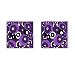 Purple Pattern Cufflinks (square) by Valentinaart