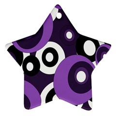 Purple Pattern Star Ornament (two Sides)  by Valentinaart