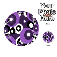 Purple Pattern Playing Cards 54 (round) 