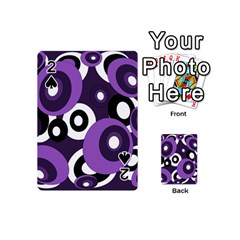 Purple Pattern Playing Cards 54 (mini)  by Valentinaart