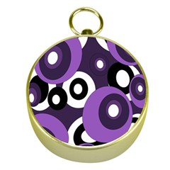 Purple Pattern Gold Compasses by Valentinaart