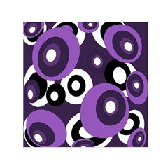 Purple Pattern Small Satin Scarf (square) by Valentinaart