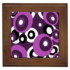 Purple Pattern Framed Tiles by Valentinaart