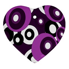 Purple Pattern Ornament (heart)  by Valentinaart