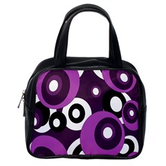 Purple Pattern Classic Handbags (one Side) by Valentinaart