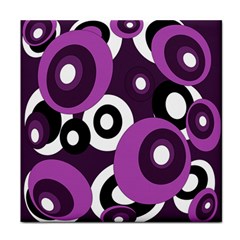 Purple Pattern Face Towel by Valentinaart