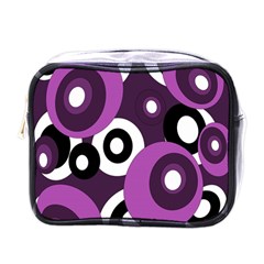 Purple Pattern Mini Toiletries Bags by Valentinaart