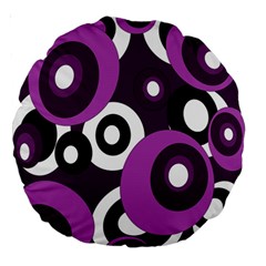 Purple Pattern Large 18  Premium Round Cushions by Valentinaart