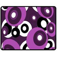 Purple Pattern Double Sided Fleece Blanket (medium)  by Valentinaart