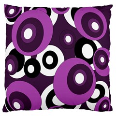 Purple Pattern Large Flano Cushion Case (one Side) by Valentinaart