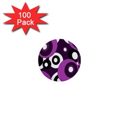 Purple Pattern 1  Mini Buttons (100 Pack)  by Valentinaart