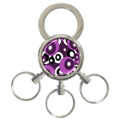 Purple Pattern 3-ring Key Chains by Valentinaart