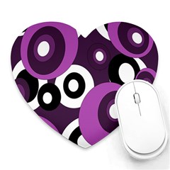 Purple Pattern Heart Mousepads by Valentinaart