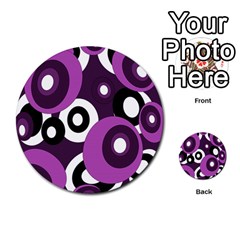 Purple Pattern Multi-purpose Cards (round)  by Valentinaart